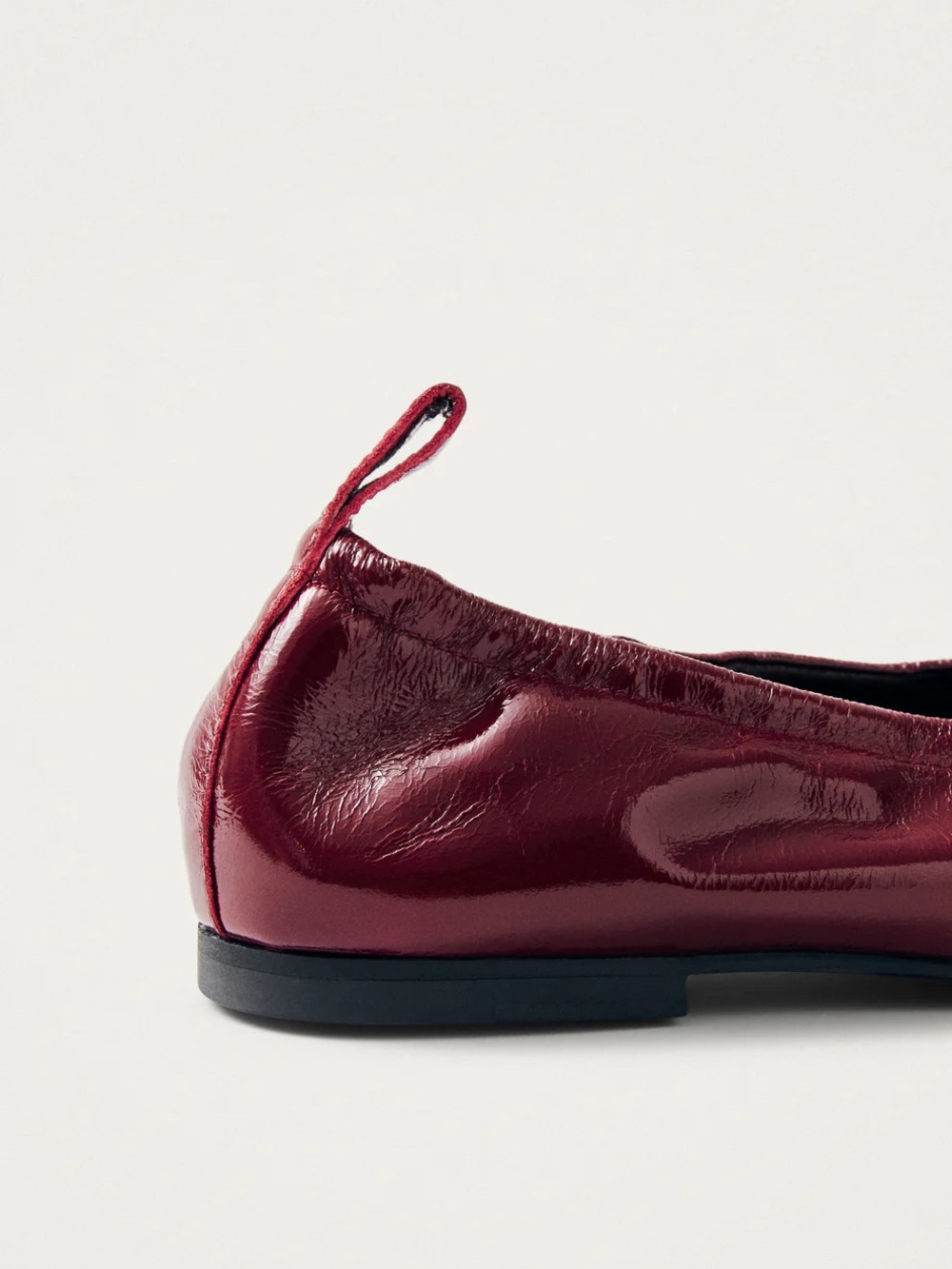 BNIB - ALOHAS ROSALIND BURGUNDY PATENT LEATHER FLATS - Size EU 37 - Picture 6 of 8